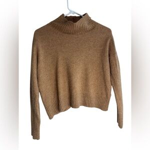 Free People poppy Brown Turtleneck Sweater cashmere